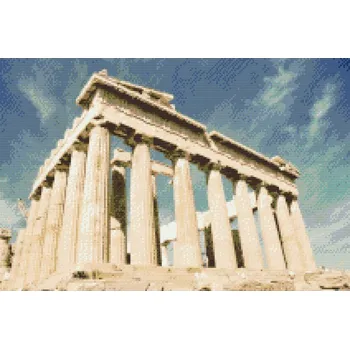 Diamantové malování Diamantové malování - Akropolis, Athény 2 Velikost: 40x60cm, Rámování: Pouze srolované plátno, Diamanty: Čtvercové