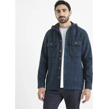 Pánská košile Celio Svrchní košile Valines s kapucí - Pánské Celio modrá 1790393