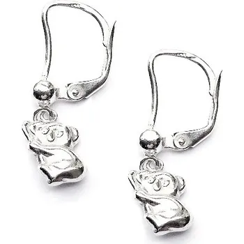 Náušnice Stříbrné náušnice medvídek koala - NK7/768 (Náušnice visací medvídci koala)