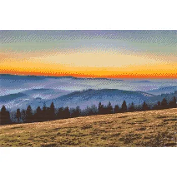 Diamantové malování - Beskydy Velikost: 40x60cm, Rámování: Pouze srolované plátno, Diamanty: Čtvercové