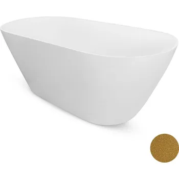 Vana Besco Volně stojící vana z litého mramoru Moya Glam 160x70 Barva: Bílá/grafit, Rozměry (cm): 159x68,4