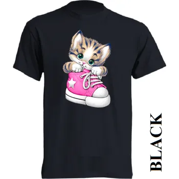 detske-levne-bavlnene-tricko-potisk-kote-bota Barva: Black -černá, velikost: 116