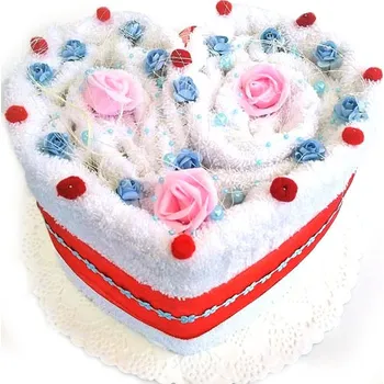 Veratex Textilní dort Srdce jednopatrový 28