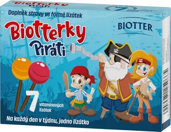 Biotter Biotterky Piráti 7 lízátek