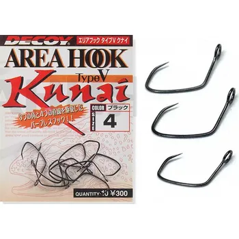 Rybářský háček Háček Decoy Area Hook - V Kunai Vel.4 (10ks)