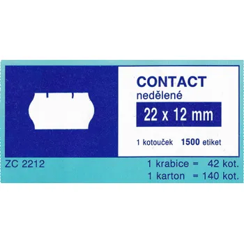 Samolepící etiketa Etikety CONTAKT 22 x 12 bílé ETCONTAKT2212-B