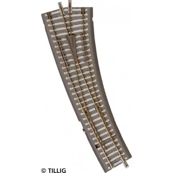 Modelová železnice TT - B-IBW ruční oblouková výhybka s podložím pravá 15°