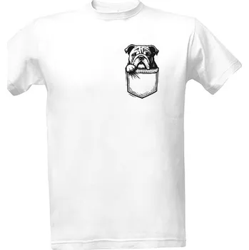 Pánská móda Tričko s potiskem Pánské triko Bulldog Pocket pánské