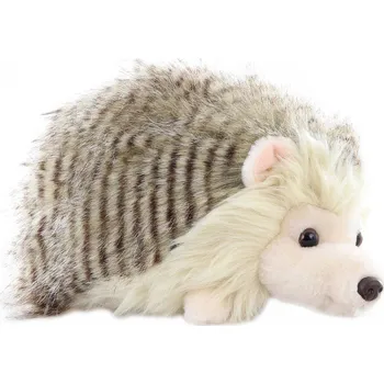 plyšák Plyšový pruhovaný ježek 26 x 16 x 13 cm hnědý/béžový