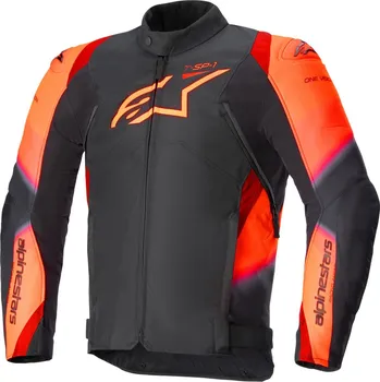 Moto bunda Bunda T-SP 1 2 WATERPROOF, ALPINESTARS (černá/červená fluo) 2026 (Velikost: XL)