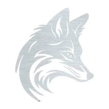 Samolepící dekorace SAMOLEPKA Liška 005 pravá hlava (61 - škrábaný hliník) NA AUTO, NÁLEPKA, FÓLIE, POLEP, TUNING, VLASTNÍ TEXT, TISK, AUTOSAMOLEPKY.cz, POLEPY, OBRÁZEK, LOGO, SAMOLEPKY