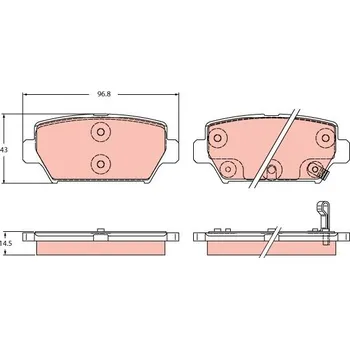 Autodíl Sada brzdových destiček, kotoučová brzda TRW GDB2435