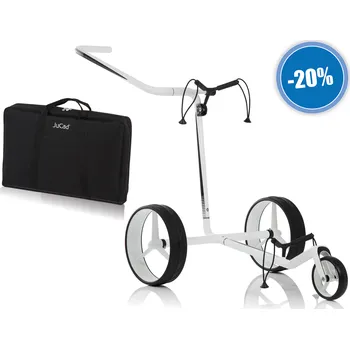 Golfový vozík JuCad JuCad Carbon 3-wheel WHITE/BLACK , manuální vozík+ taška ZDARMA