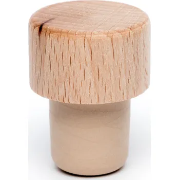 Zátka lahví gumová hříbek s dřevěnou hlavou V16