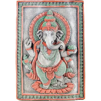 Dekorace beton Standing Ganesh 40 x 60 cm šedá