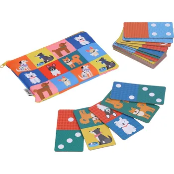 Domino Petit Collage Domino 2v1 pejsci/čísla