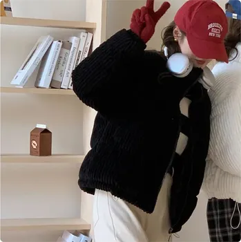 Dámská softshellová bunda Dámská kratší manšestrová zimní bunda Barva: Černá, Velikost: S