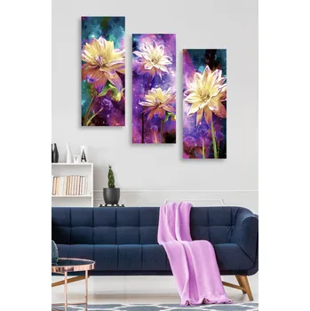 Obraz ASIR Obraz na MDF 3ks KOUZELNÉ ASTRY 20 x 50 cm