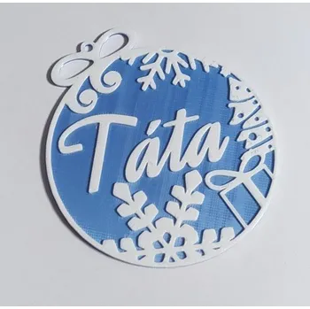 Vánoční dekorace Vánoční baňka 3 - plastová dekorace - Růžová