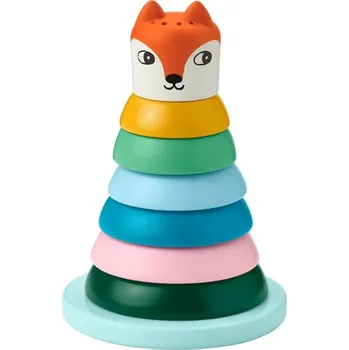 Dřevěná hračka Skládačka s kroužky - Pyramida UPPSTA (Ikea)