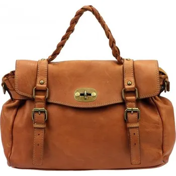 Kožená kabelka VS 028 - hnědá