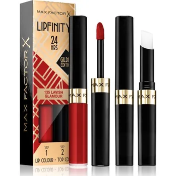 Péče o rty Max Factor Lipfinity Gilded Edition dlouhotrvající rtěnka s balzámem odstín 135 Lavish Glamour 4,2 g