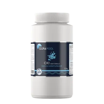 Bazénová chemie GUAA – oxi new formula, bezchlórový oxidační přípravek, hmotnost balení 0,8/1,3/3,2 kg - VYR-GUAapool-OXIn
