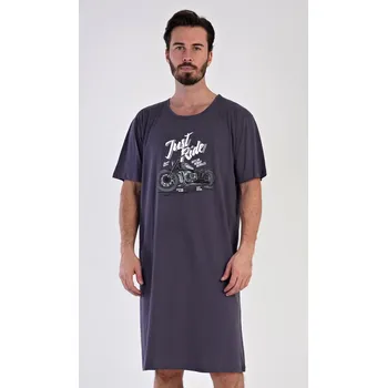 Pánská noční košile Cool Comics Samuel tmavě šedá