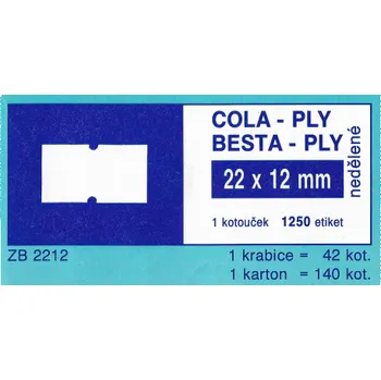 Speciální papír Etikety COLA-PLY 22 x 12 bílé ETCOLA2212-B