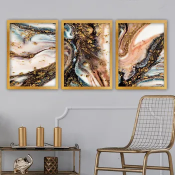 Obraz ASIR Dekorativní obraz 3ks MDF KÁMEN 35 x 45 cm