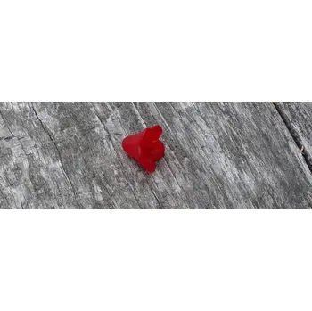 Materiál na výrobu šperku plastový korálek zvonek, 14 x 10 mm, červený