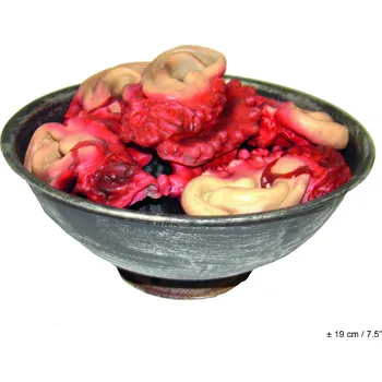 Party dekorace Halloween dekorační mísa odříznutých uší