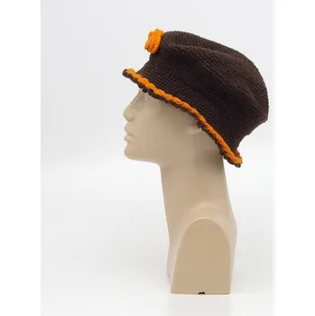 Klobouk Klobouček dámský Terezie hnědo oranžový