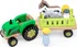 Dřevěná hračka VIGA Dřevěný traktor se zvířátky zelený/přírodní