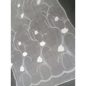 Záclona BYTEMA Hotová záclona s květy 100x245 cm 100 x 245 cm