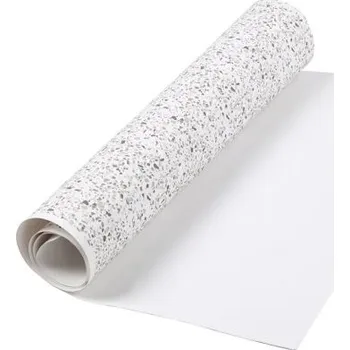 Umělecký papír Creative Papírová imitace kůže BÍLÁ S POTISKEM