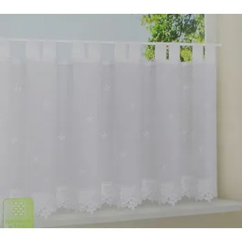 Záclona GERSTER Hotová záclona GERSTER bílé kvítka 50x150 cm 50 x 150 cm