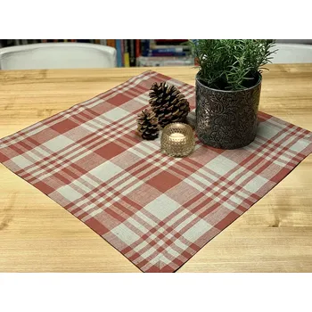 ubrus BYTEMA Ubrus KÁRO BORDÓ 65x65 cm