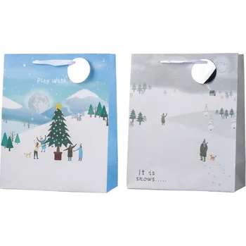 Dárková taška Taška dárková 260x320 mm vánoční čas mix , barevná 71 gram