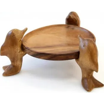 Podnos dřevo Delfíni 17 cm