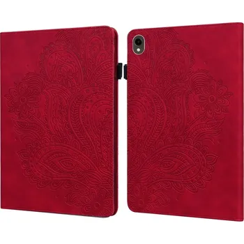Příslušenství pro tablet Flowers zavírací pouzdro na Samsung Galaxy Tab S9 FE/Tab S10 FE - červené