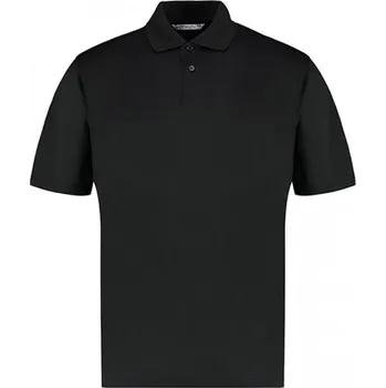 Pánské tričko Kustom Kit Sportovní pánská polokošile z materiálu Cooltex Plus Barva: Černá, Velikost: M K444