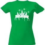 Tričko s potiskem Christmas deers dámské