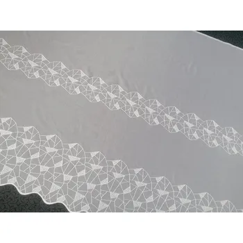 Záclona ČM textilní Záclona voál s výšivkou V302 160 cm