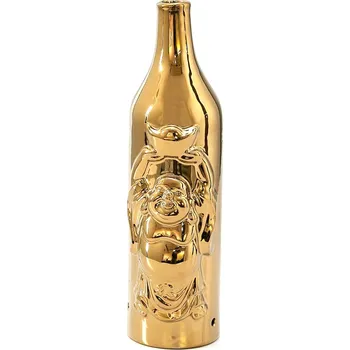 Vonná tyčinka Kouřící láhev pro vonné tyčinky - Buddha zlatý