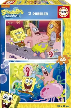 Puzzle Educa Sponge Bob 2x 48 dílků