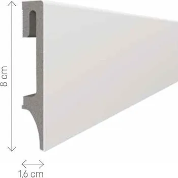 soklová lišta Podlahová lišta soklová VOX Espumo ESP202 - světle šedá 2,4 m