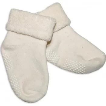 Ponožky dětské froté protiskluzové - RISOCKS smetanové - vel.12-18měs.