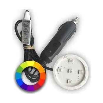 Vůně do auta Podsvícená podložka pro vůně POPPY LED Autozapalovač- barevná 12/24V