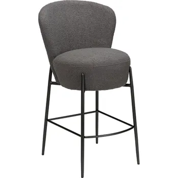 Barová židle ​​​​​Dan-Form Tmavě šedá bouclé barová židle DAN-FORM Orbit 68 cm